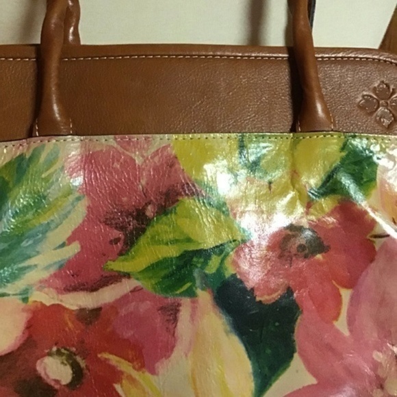 Patricia Nash Floral Leather Tote Bag Italian - Picture 8 of 12